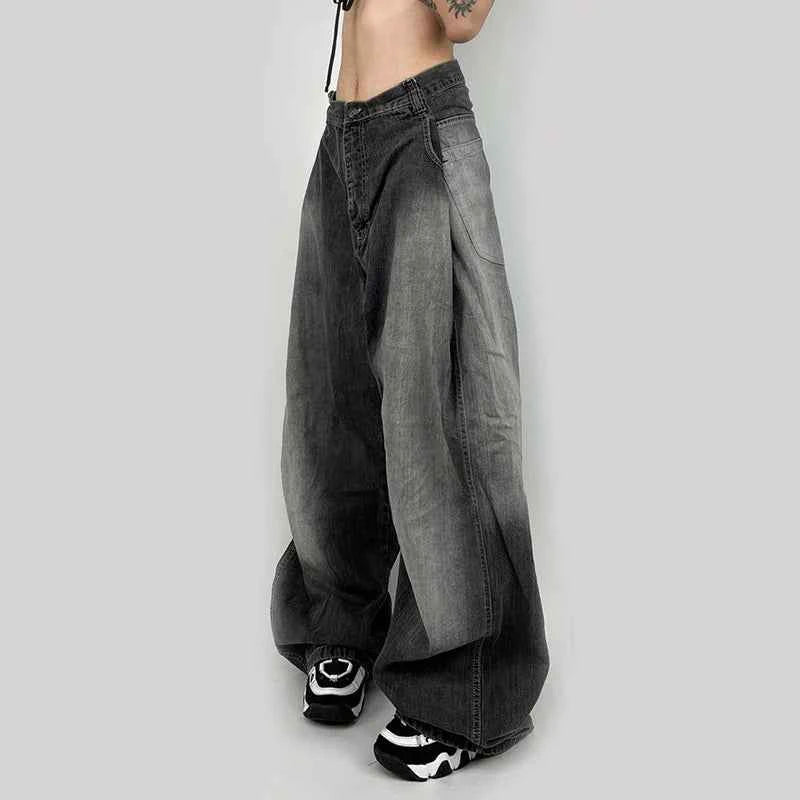 Women High Waist Wide Leg Denim Jeans