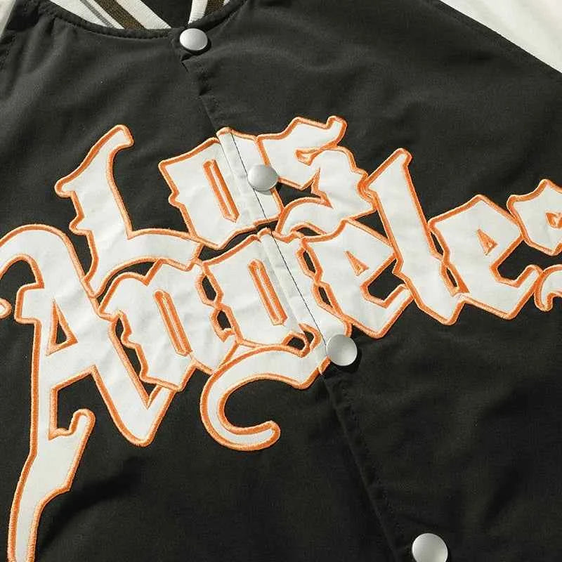 Streetwear Letter Embroidery Varsity Baseball Jacket