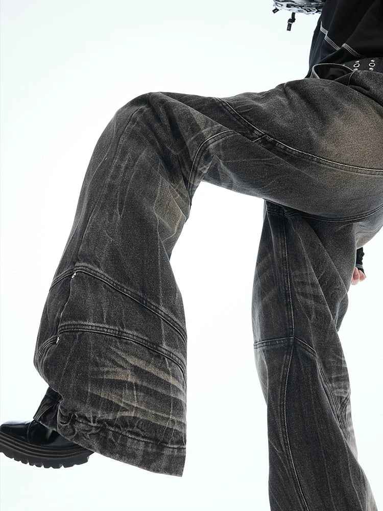 Wardrobe Staple Wornout Washed Bell Casual Jeans