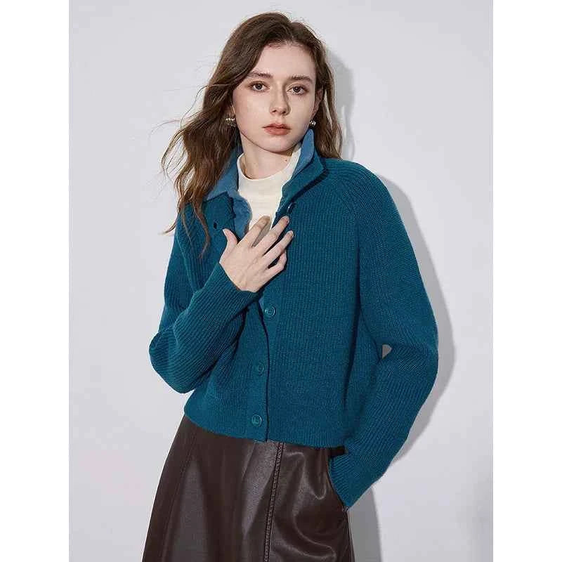Cozy Knitted Turtleneck Cardigan for Winter