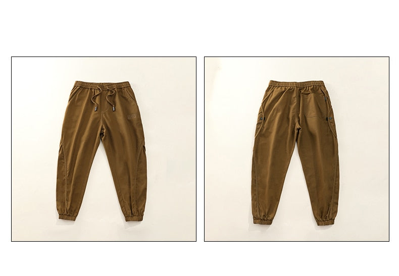 BG26 Corduroy Pattern Streetwear Baggy Joggers
