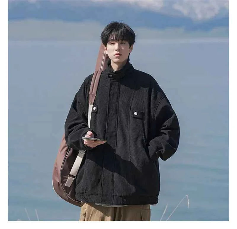 Long-lasting Retro Corduroy Zipper Jacket