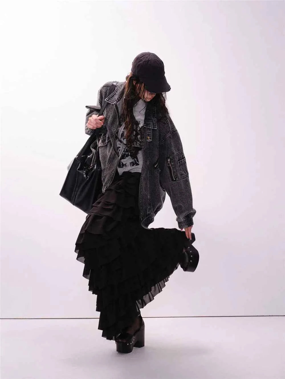 Versatile Streetwear Oversized Hip Hop Denim Jacket