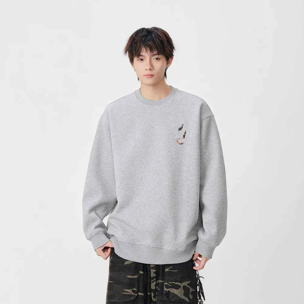 Y2K Abstract Pattern Crew Neck Sweatshirt