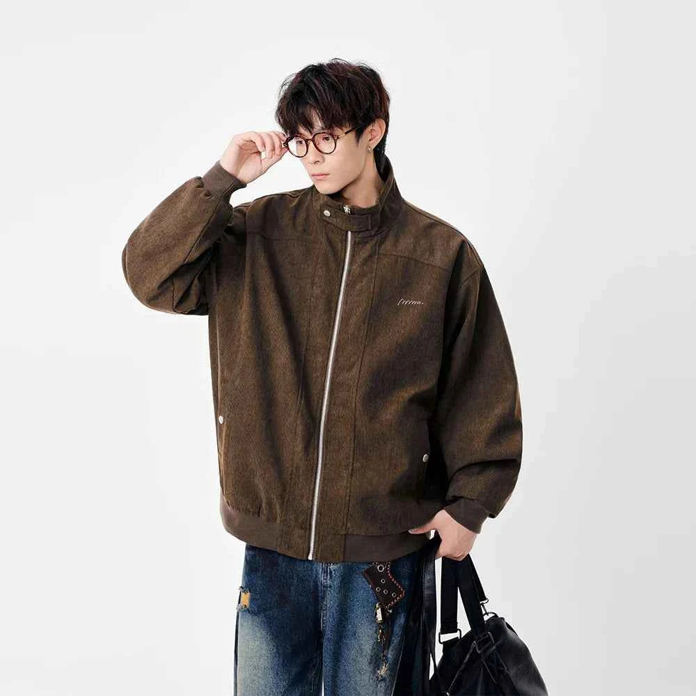 Signature Textured Stand-Up Collar Jacket