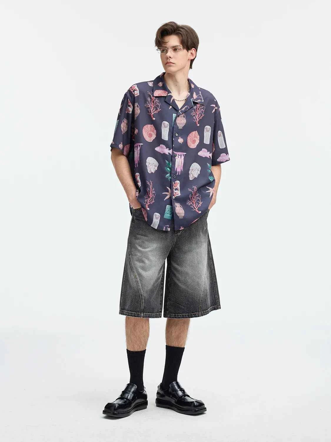 Light Flower Patterned Summer Shirt