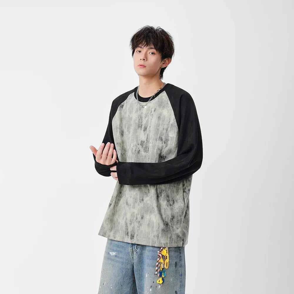 Y2K Cozy Distressed Crew Neck Sweatshirt
