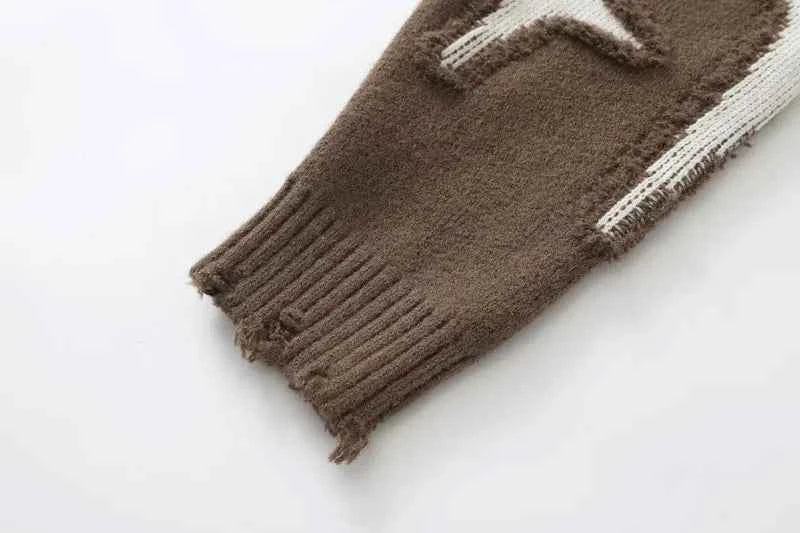 Grunge Hip Hop Knitted Jumper Sweater