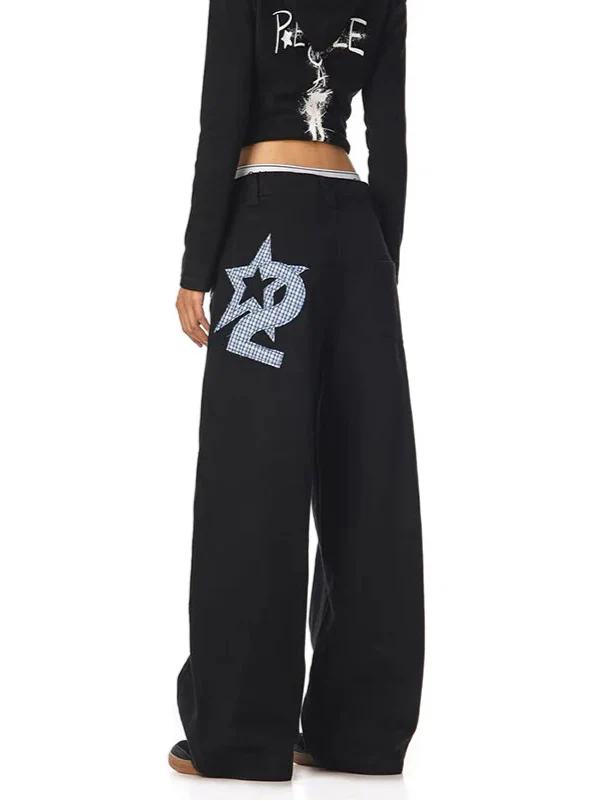 Y2K Japanese Style Embroidery Boyfriend Jeans - Luxuryurbanwear