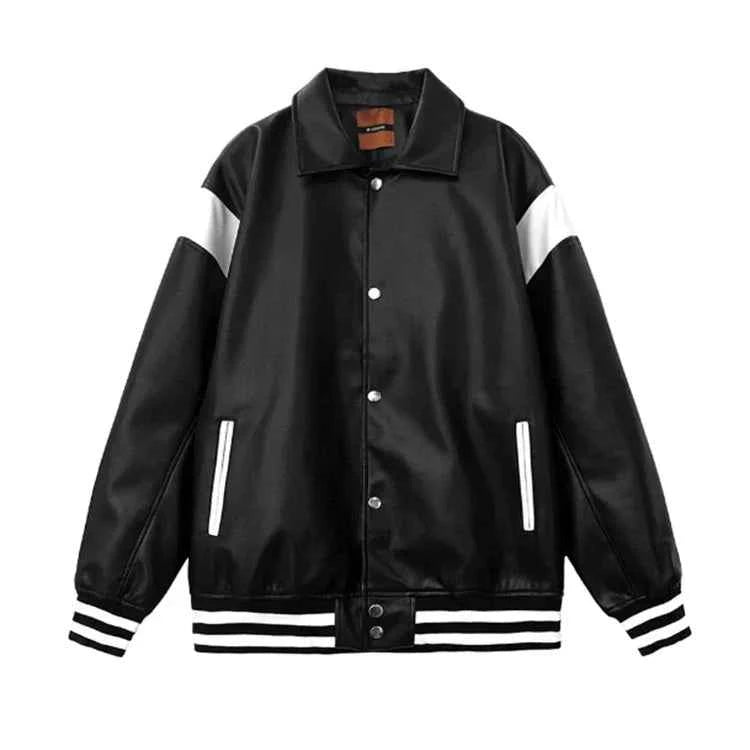Retro Patchwork High Street Leather Varsity Jacket