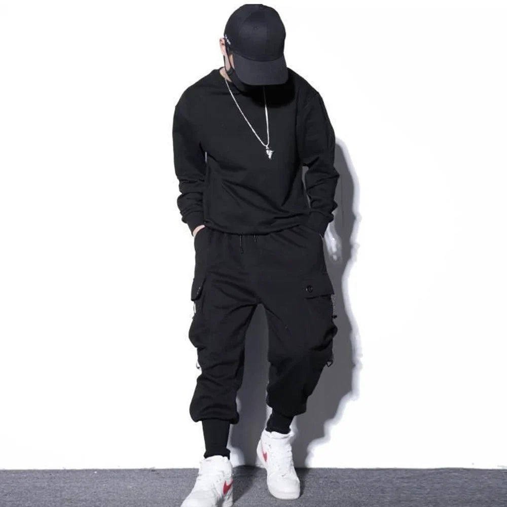 Harem Shadow Tone Ankle Rib Pants