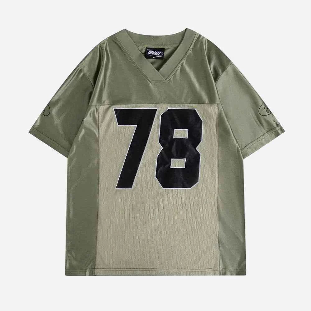 Retro Digital Print Short Sleeve Sports T-Shirt
