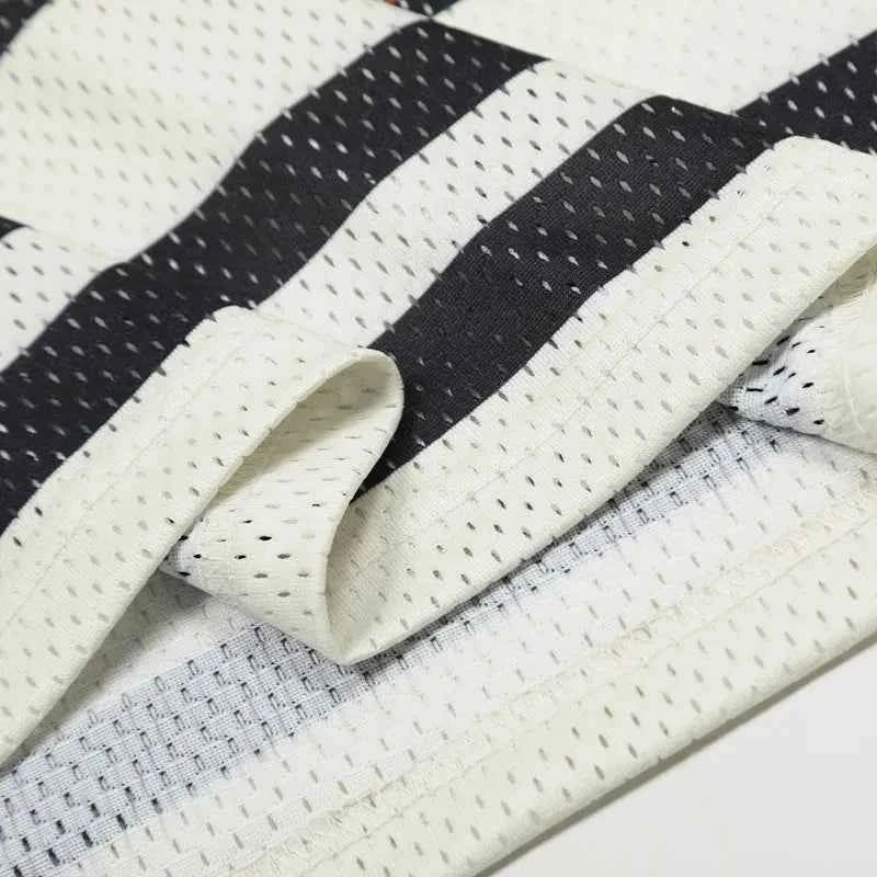Streetwear Flame Graphic Mesh Jersey Sport T-Shirt
