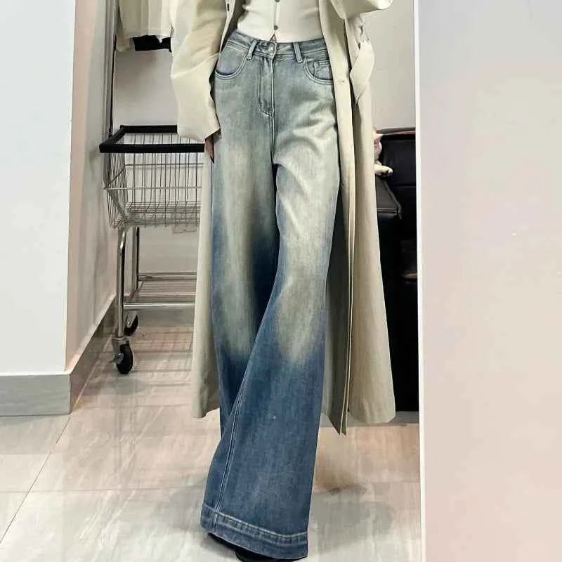 Y2K American Style Patchwork Denim Jeans