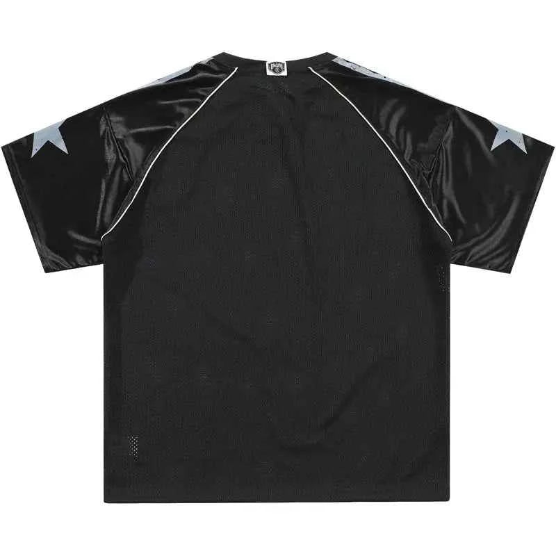 Streetwear Oversize Letter Star Graphic Sport T-Shirt