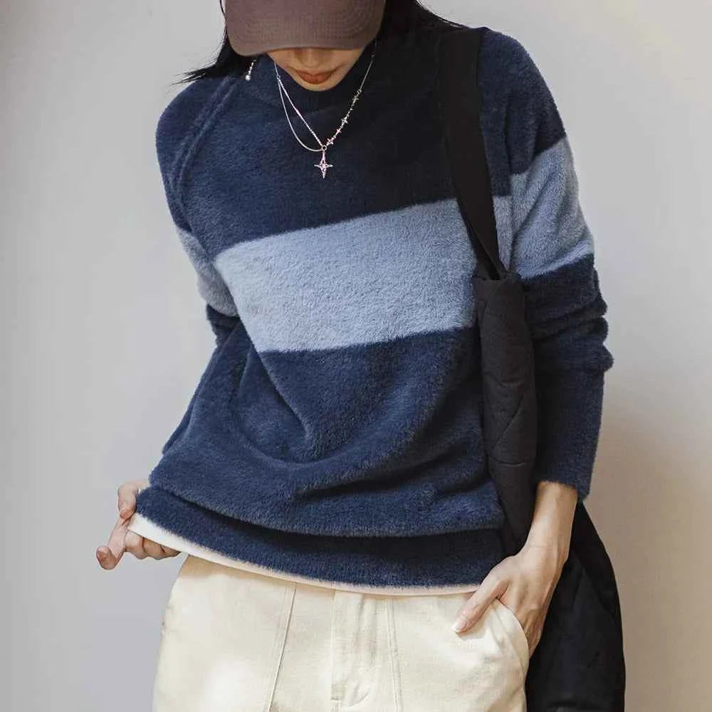 Cozy Striped Knitted Sweater Pullover