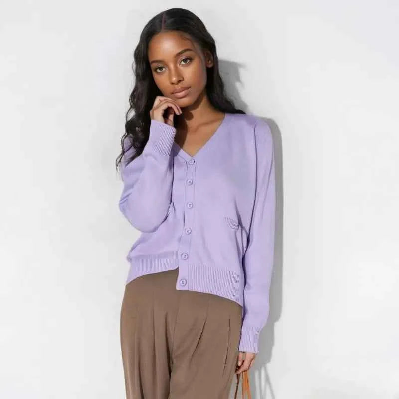 Women Stylish Solid Casual Knitted Cardigan