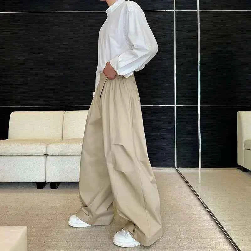 Casual Original Splicing Design Wide Leg Pants