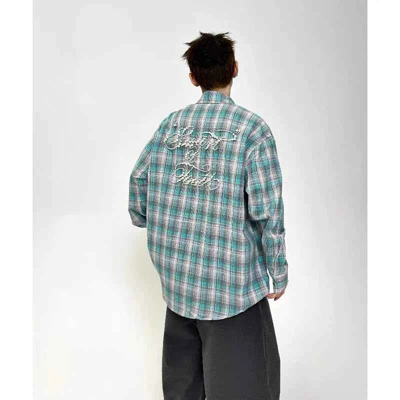 Premium Y2K Oversized Casual Stripe Button Shirt