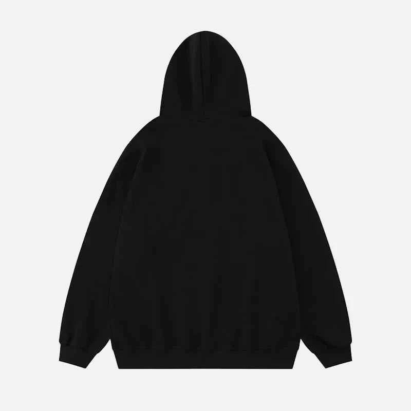 Streetwear Autumn Loose Sense Zip-Up Hoodie