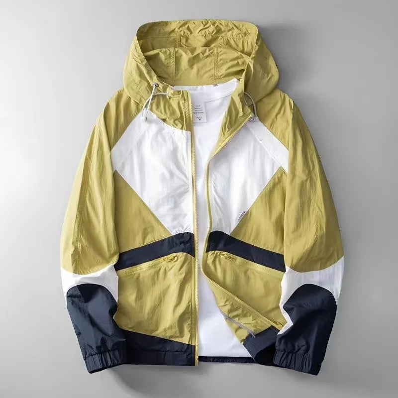 ZK26 Color Block Zipper Jacket