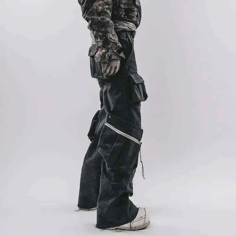 Wardrobe Staple Tide Punk Stacked Cargo Pants