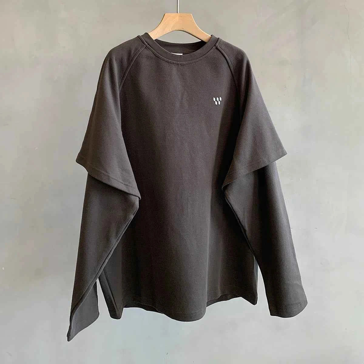 Oversized Lightweight Fake Two Piece Sweatshirt