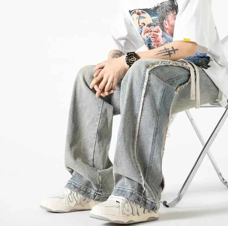 Long-Lasting Distressed High Waist Baggy Jeans