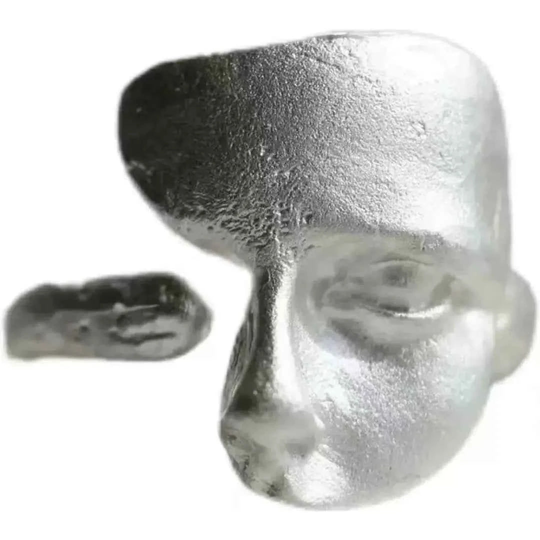 Vintage Irregular Sterling Silver Mask Ring