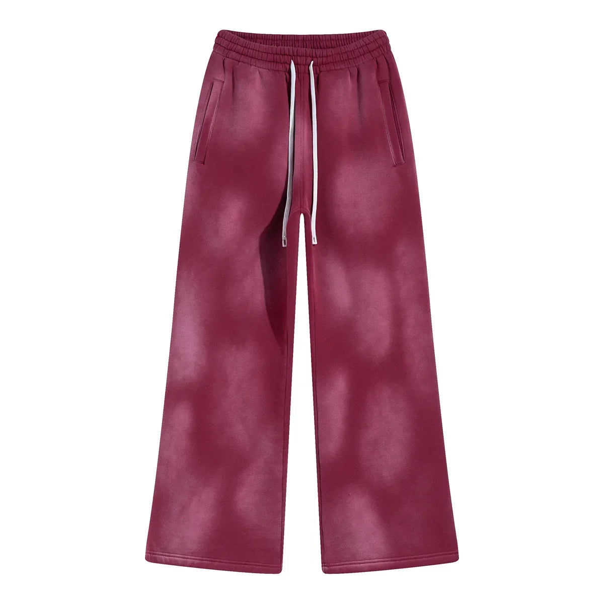 Splashing Ink Spray Dyeing Wash Distressed Wide Joggers