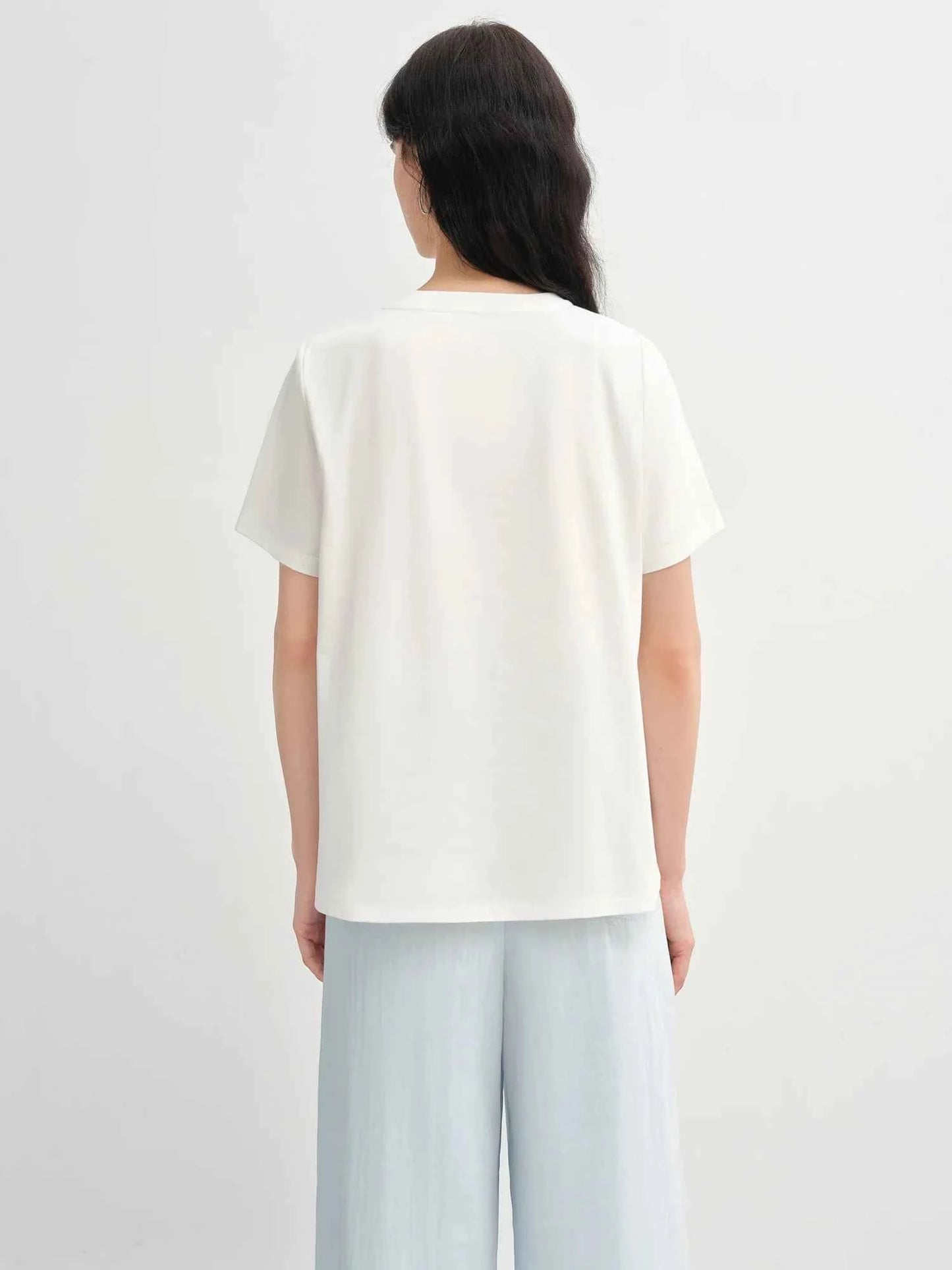 Flattering Summer Embroidered T-Shirt