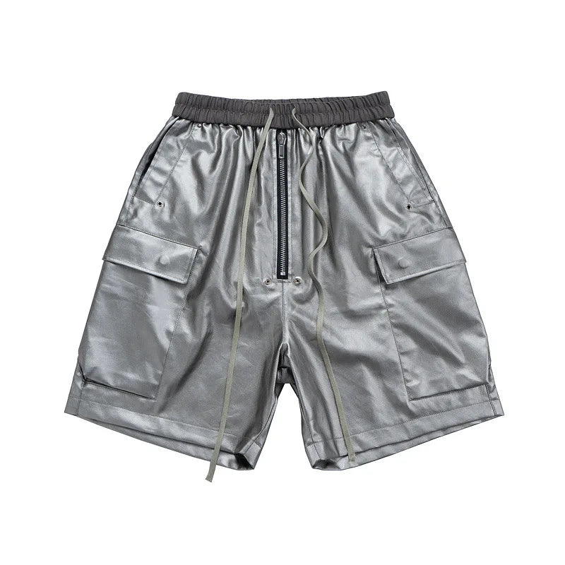 High Street Cleanfit Wide Leg Matte Coated Cargo Shorts