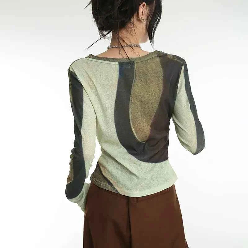 Cyber Y2K Patchwork Grunge Crop T-Shirt