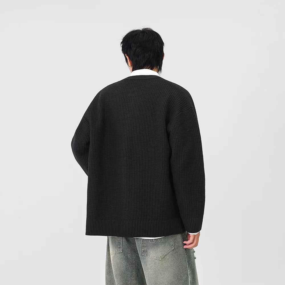 Chic Ribbed Knit Button Front Cardigan