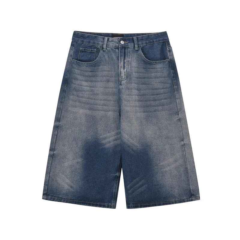 Retro Washed Gradient Wide Leg Jorts