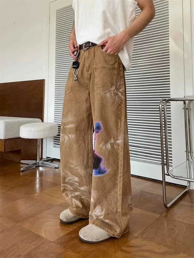 Y2K Laidback Bottoms Cyber Brown Baggy Jeans