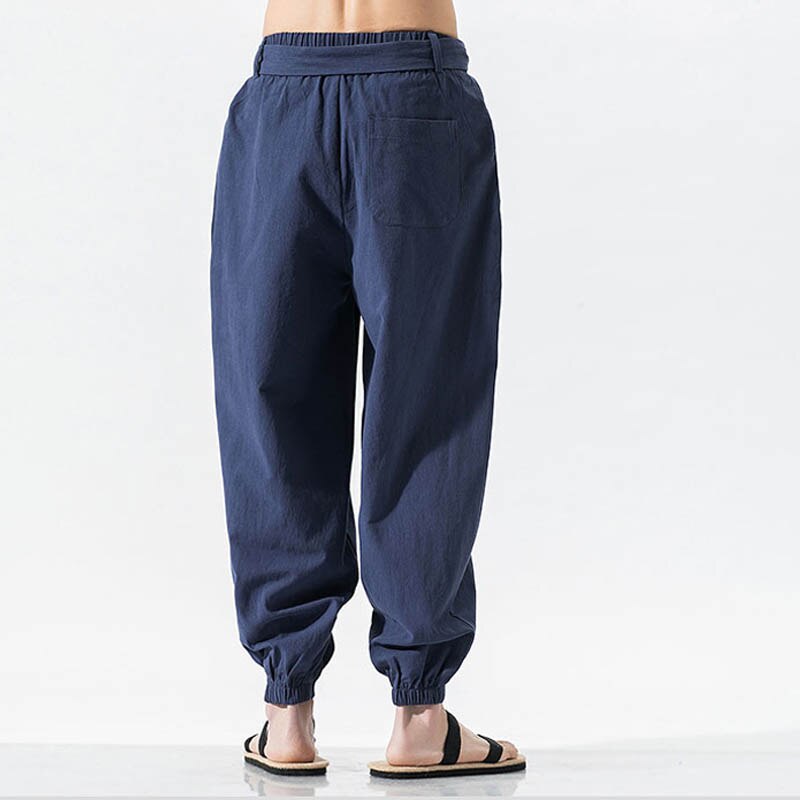 Japanese Embroidered Ribbon Tie Style Pants