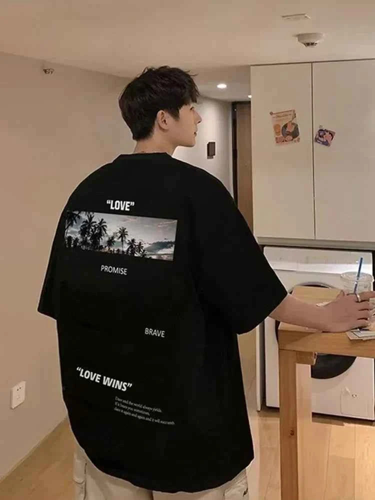 Streetwear Vintage oversized graphic printed summer T-Shirt