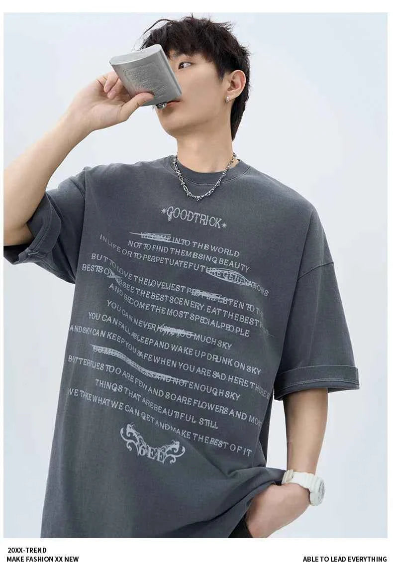 Casual Printed Oversize Short Sleeve T-Shirt