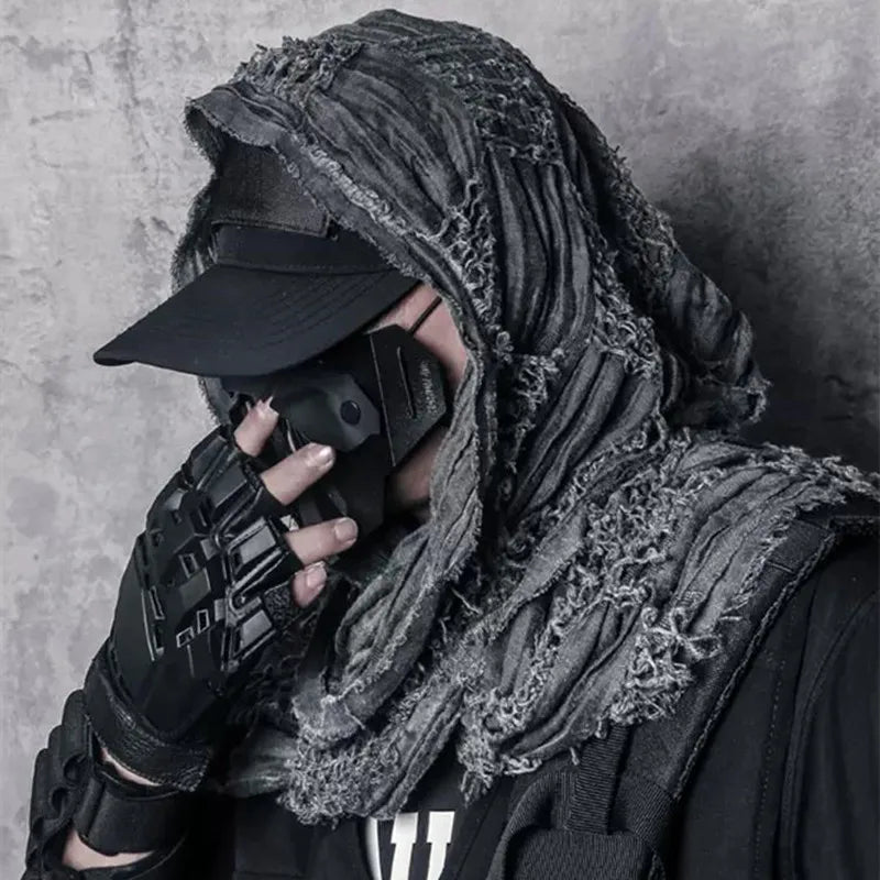 Ripped Design Round Neck Scarf