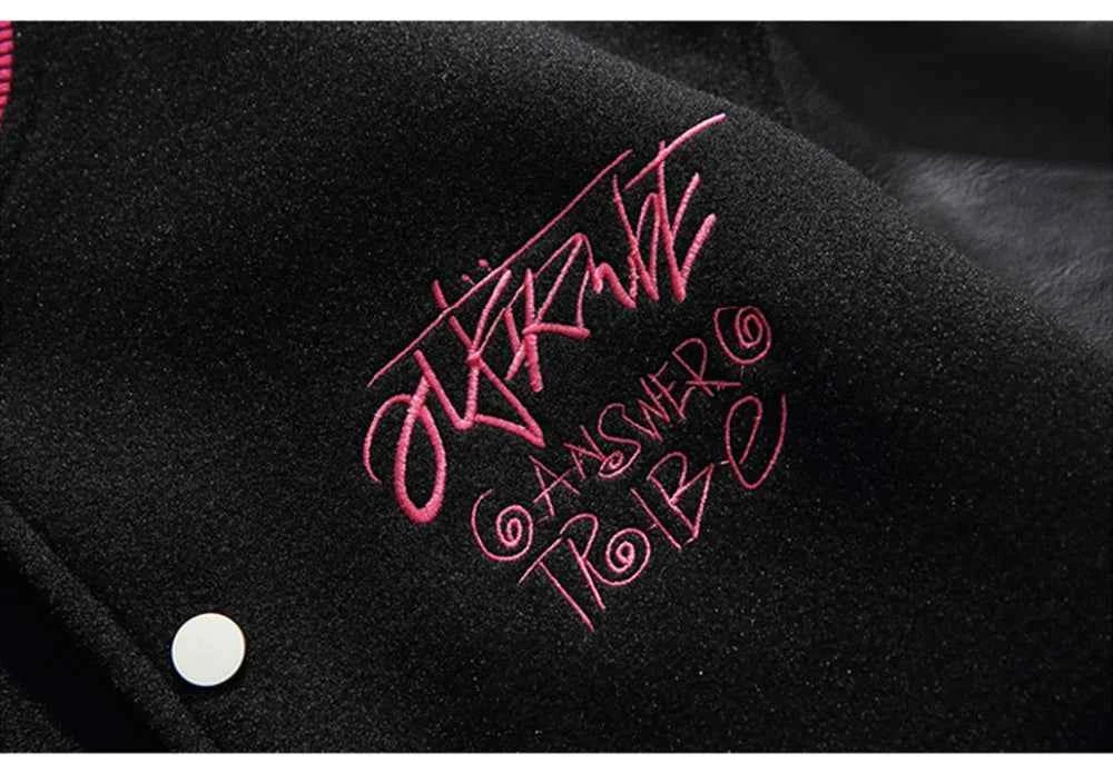 Stadium Award Letter Embroidery Varsity Leather Jacket