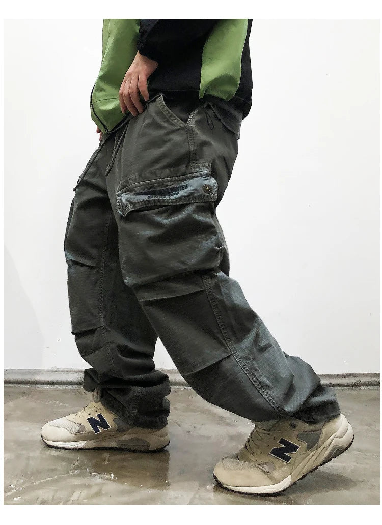 Tactical Straight Leg Elastic Waist Pants
