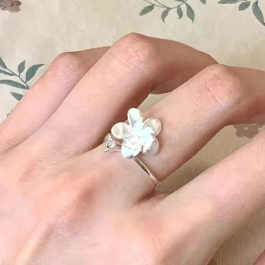 Retro Flower Sterling Silver Bohemia Ring
