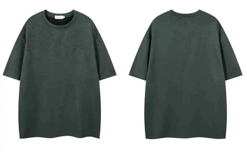 Plush Oversized Embroidered Short Sleeve T-Shirt