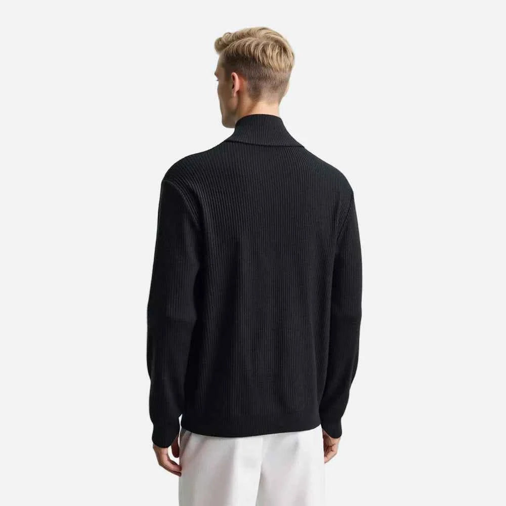 Cozy Knitted Zipper Long Sleeve Sweater