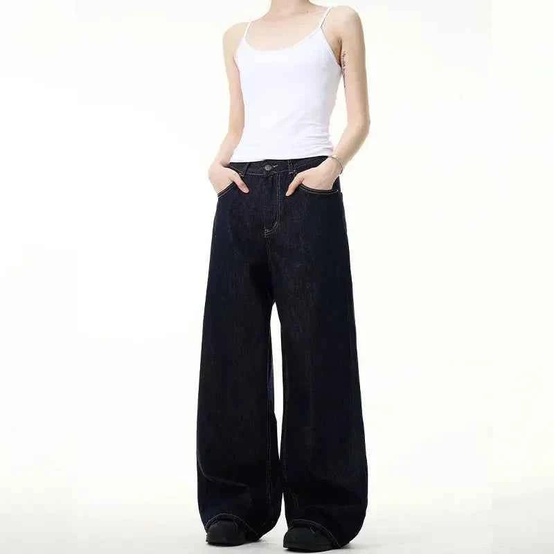 Autumn Mens Wide Leg Denim Jeans