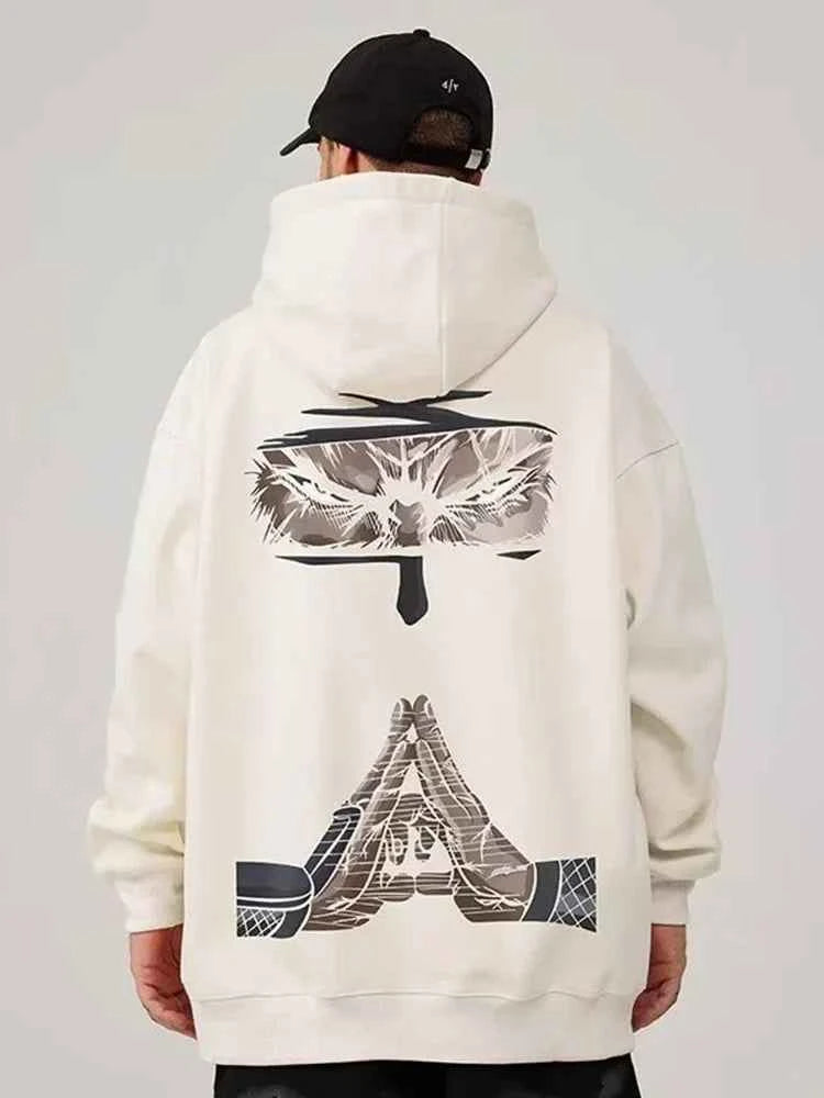 Vibrant Ninja Mudra Graphic Printed Hoodie