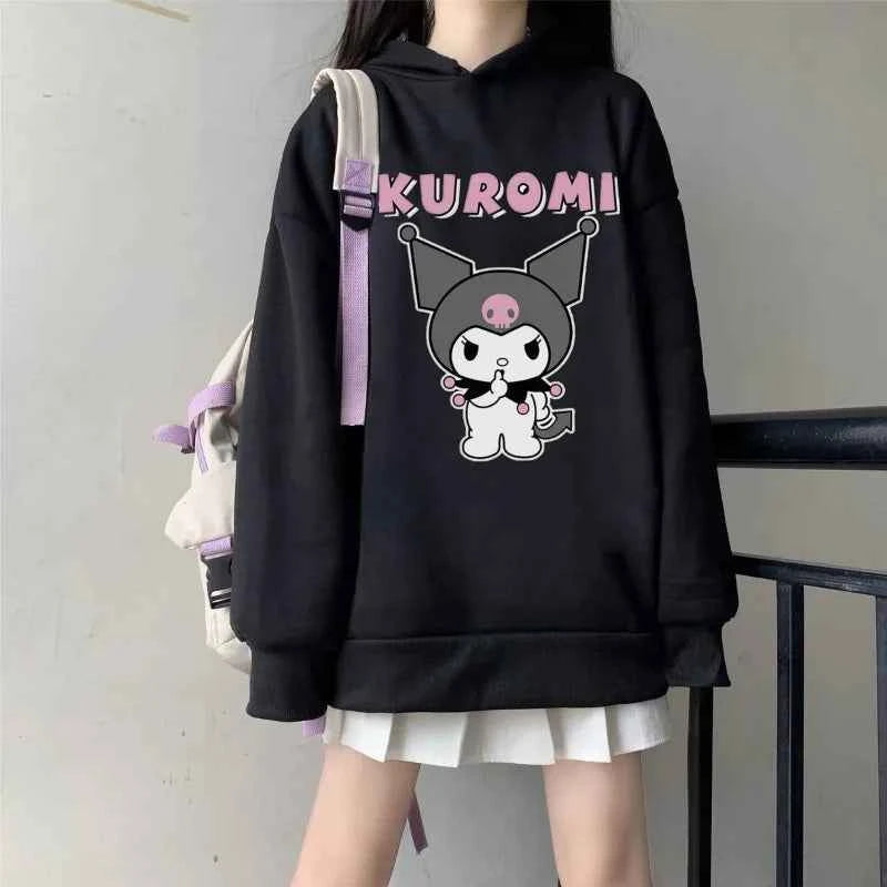 Spring Cute Japanese Style Kuromi Hoodie