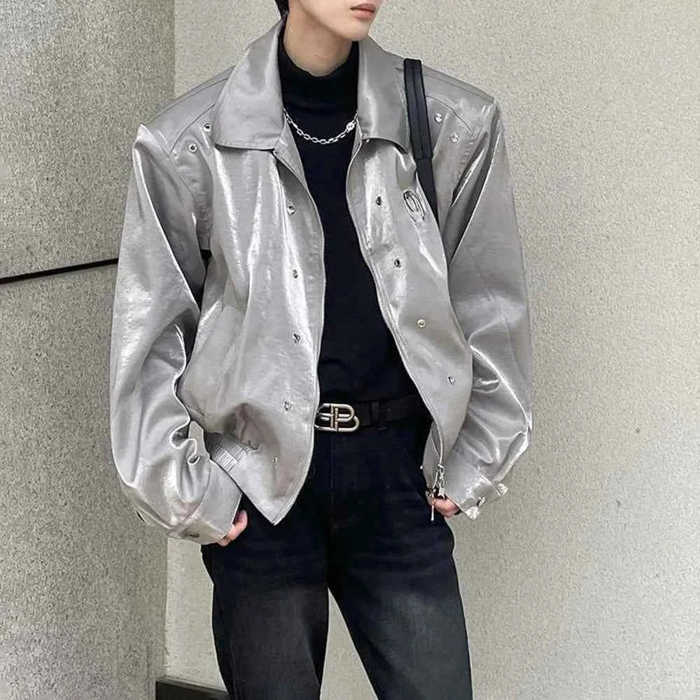 Origin Glossy Faux Leather Motorcycle Jacket
