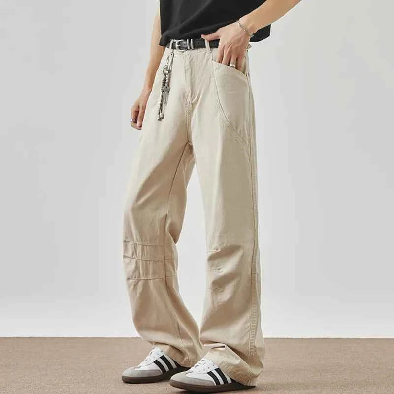 Streetwear Maillard Brown Boyfriend Denim Jeans